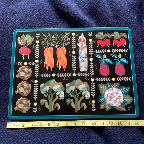 RETRO VEGETABLE kitchen table dinning placemats OS - Picture 8 of 14